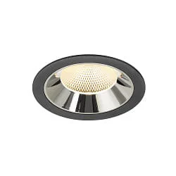 ceiling recessed luminaire NUMINOS® XL suitable for VDU workstation IP20, chrome, black dimmable