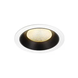 Plafonnier encastré NUMINOS® XL adapté aux postes de travail avec écran IP20, noir, blanche gradable