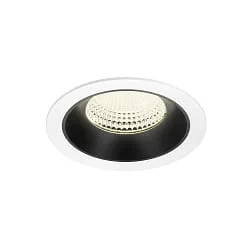 Plafonnier encastré NUMINOS® XL adapté aux postes de travail avec écran IP20, noir, blanche gradable