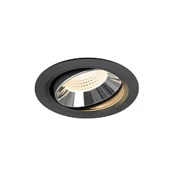 ceiling recessed luminaire NUMINOS® MOVE XL swivelling, suitable for VDU workstation IP20, chrome, black dimmable
