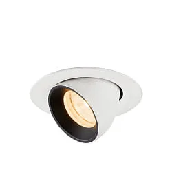 Projecteur encastré NUMINOS® GIMBLE XS pivotant, adapté aux postes de travail avec écran IP20, noir, blanche gradable