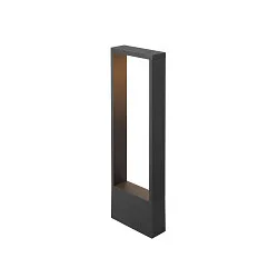Lampadaire d’extérieur FLATT II 62 PHASE Bas, résistant à l'air marin IP65, noir, laqué gradable