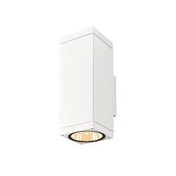outdoor wall luminaire THEO PRO L SINGLE large, square, DALI controllable, sea-air resistant IP65, white, lacquered dimmable
