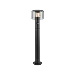 Lampadaire d’extérieur TAHA II 70 avec capteur, CCT Switch, commutable IP54, noir, laqué 