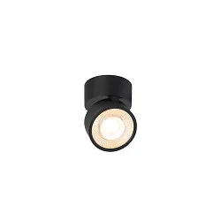 Applique et plafonnier KALU 2.0 SINGLE PHASE à 1 flamme, UGR < 19, pivotant à la cardan IP20, noir gradable