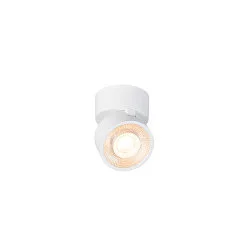 Applique et plafonnier KALU 2.0 SINGLE PHASE à 1 flamme, UGR < 19, pivotant à la cardan IP20, blanche gradable