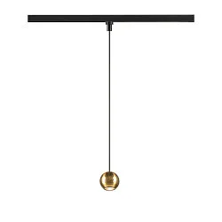 Luminaire à suspension monophasé DYSKO Bas, en forme de boule IP20, scintillant, or gradable