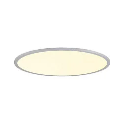 Luminaire de plafond PANEL 60 rond, adapté aux postes de travail avec écran IP20, gris, laqué gradable