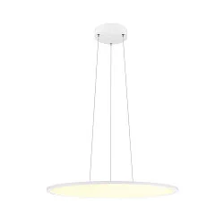 Luminaire à suspension PANEL 60 rond, adapté aux postes de travail avec écran IP20, blanche gradable