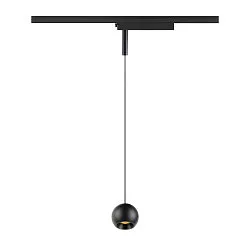 1-phase pendant luminaire LIGHT EYE® 2.0 down, switchable, ball shaped IP20, black matt 