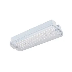 Applique et plafonnier P-LIGHT angulaire IP65, transparent, blanche, laqué 