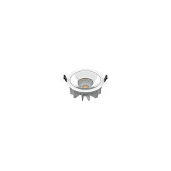 Plafonnier encastré DOWNLIGHT P 165 ON-OFF rigide, résistant aux chocs, multipower, câblé en continu IP54, blanche 