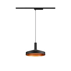 Luminaire à suspension monophasé LALU® SET TETRA 24 avec abat-jour, CCT Switch, lot de 1 IP20, noir gradable