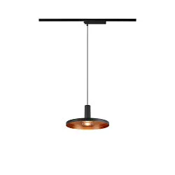 Luminaire à suspension monophasé LALU® SET PLATE 22 avec abat-jour, CCT Switch, lot de 1 IP20, noir gradable