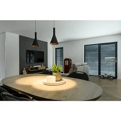 pendant luminaire LALU® SET CONE 15 IP20, black dimmable