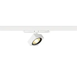 Projecteur triphasé EURO CUBE 2 M DALI plat, carré, contrôlable par DALI, à cardan IP20, noir, blanche gradable
