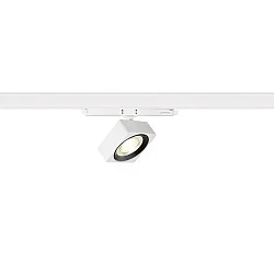 Projecteur triphasé EURO CUBE 2 M DALI plat, carré, contrôlable par DALI, à cardan IP20, noir, blanche gradable