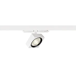Projecteur triphasé EURO CUBE 2 L DALI plat, carré, contrôlable par DALI, UGR < 19, à cardan IP20, noir, blanche gradable