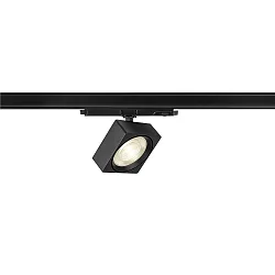Projecteur triphasé EURO CUBE 2 L DALI plat, carré, contrôlable par DALI, UGR < 19, à cardan IP20, noir gradable