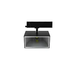 Projecteur triphasé TRACKSPOT P pivotant IP20, noir gradable