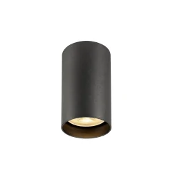 Downlight de surface ENOLA 2.0 M CL SINGLE QPAR51 à 1 flamme, rigide, avec douille GU10 IP20, noir