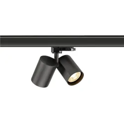 Projecteur triphasé BIMA 2.0 3PH DOUBLE QPAR51 à 2 flammes, à cardan, avec douille GU10 IP20, noir