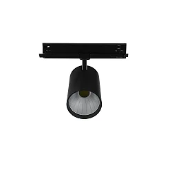 Projecteur triphasé TRACKSPOT P pivotant, adapté aux postes de travail avec écran IP20, noir gradable