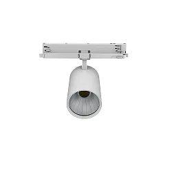 Projecteur triphasé TRACKSPOT P pivotant, adapté aux postes de travail avec écran IP20, blanche gradable