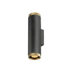 Luminaire mural GRIP! L WL UP/DOWN haut / bas, à 2 flammes, direct / indirect GU10 IP20, or, noir