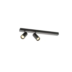 Luminaire de plafond ENOLA 2.0 S CL DOUBLE PAR11 LONG à 2 flammes, langue, asymétrique, avec douille GU10 IP20, noir