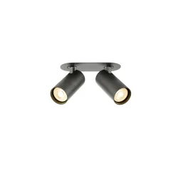 spot semi-encastré ENOLA 2.0 S RL DOUBLE PAR11 à 2 flammes, avec douille GU10 IP20, noir
