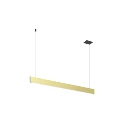 Luminaire à suspension LINIUS 120 PD PHASE RECESSED version pour montage encastré IP20, laiton gradable