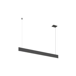 Luminaire à suspension LINIUS 120 PD DALI RECESSED version pour montage encastré, contrôlable par DALI IP20, laiton gradable