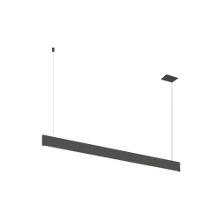 Luminaire à suspension LINIUS 150 PD DALI RECESSED version pour montage encastré, contrôlable par DALI IP20, noir gradable