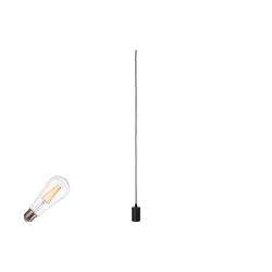 Luminaire à suspension monophasé FITU 1PH SET PD ST64 lot de 1, avec douille E27 IP20, noir gradable