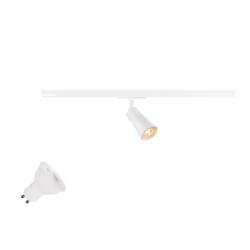 1-Projecteur monophasé PURI 2.0 CONE 1PH SET  lot de 1, avec douille GU10 IP20, blanche gradable