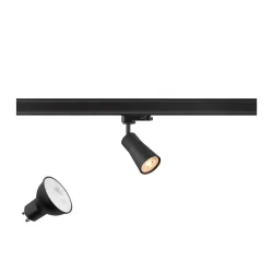 Projecteur triphasé PURI 2.0 CONE 3PH SET  lot de 1, avec adaptateur, conique, avec douille GU10 IP20, or, noir gradable