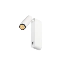 Luminaire mural GRIP! S WL ON-OFF avec interrupteur, réglable IP20, noir, blanche 