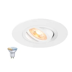 Projecteur encastré NEW TRIA® 75 XL SMART SET GU10 rond, lot de 1 GU10 IP20, blanche gradable