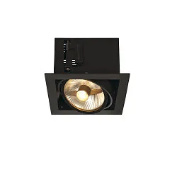 Plafonnier encastré KADUX 1 ES111 GU10, noir 