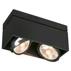 Luminaire de plafond KARDAMOD SURFACE SQUARE ES111 angulaire, double GU10, noir 