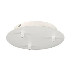 Rosace de plafond pour FITU PD 3 fois, rond blanche