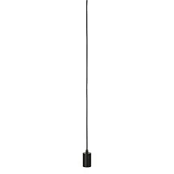 Pendant luminaire FITU PD, E27, length 9.1cm, Pendel 500cm, with open cable end, black