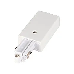 Alimentation monophasé version pour montage en surface, terre droite blanche