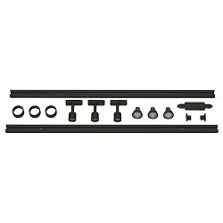 1 Phase-High voltage-Set incl. 3x PURI Spot and 3x LED GU10 lamps/bulbs and accessory, black