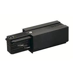 Feed-In for 3-Phase High voltage Track Earth left, Feed-In 1, black