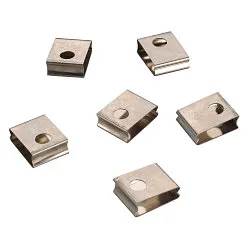 Pince de plafond pour rail conducteur triphasé EUTRAC® version pour montage encastré, lot de 6, blanche