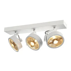 Applique et plafonnier KALU CW TRIPLE QPAR111 3 flammes, pivotant à la cardan, avec douille GU10 IP20, blanche
