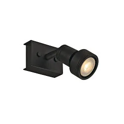 Spot PURI 1 avec anneau décoratif GU10, noir 
