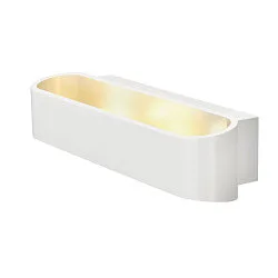 Luminaire mural ASSO 300 haut bas, ovale IP20, aluminium brossé gradable